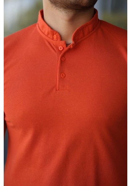 Erkek Hakim Yaka Dokuma Pamuklu Kumaş Kısa Kollu Tişört modelleri