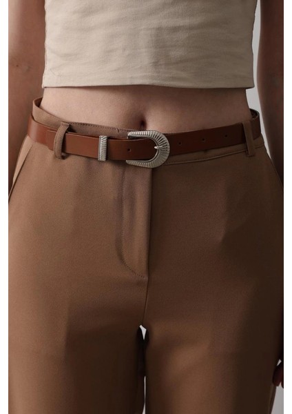 Kemerli Havuç Pantolon - Taba fırsatları