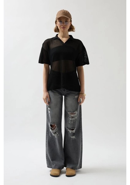 Polo Yaka Transparant-Shirt fiyatları