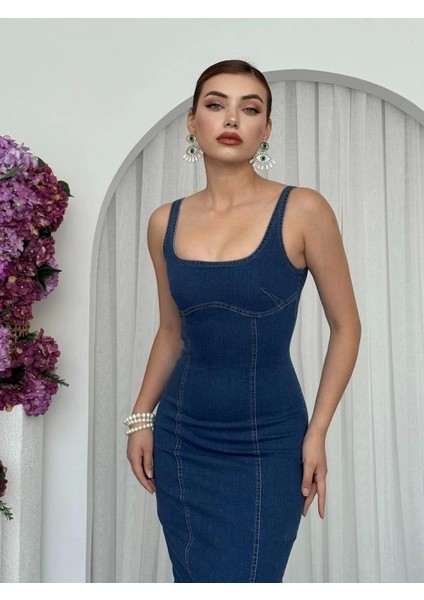 Tuna Denim Elbise