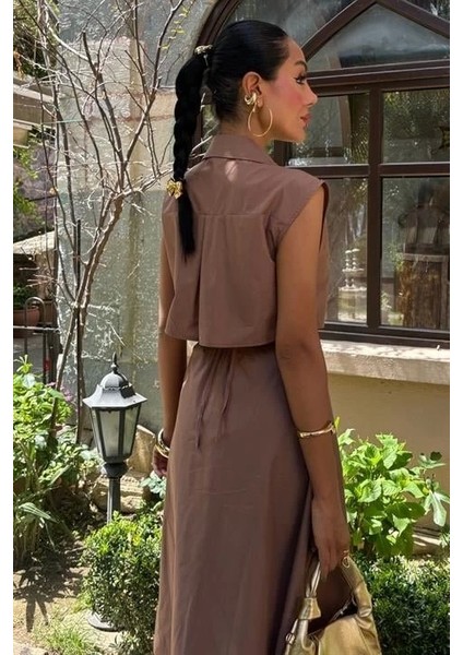 Göbeği Halka Detaylı Midi Boy Elbise 2896 fırsatları