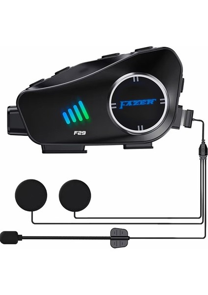 Motosiklet Kask Interkom Su Geçirmez 1080P Hd Sürüş Kaydedici Kamera 5.3 Bluetooth