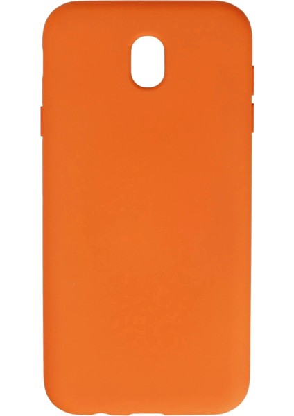 Newface Samsung Galaxy J7 Pro / J730 Kılıf Nano Içi Kadife Silikon - Turuncu