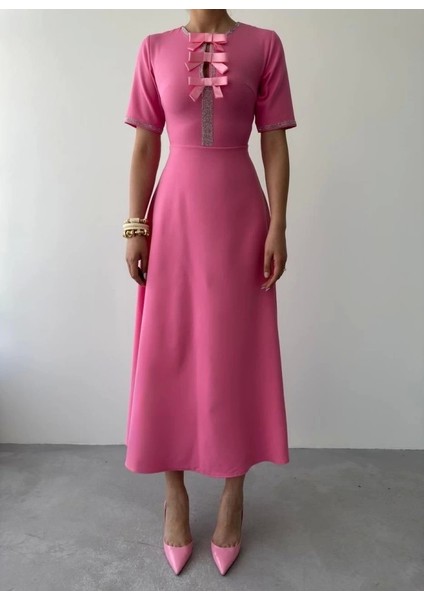 Wera Taşlı Fiyonk Detaylı Elbise fiyatları