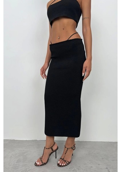 Askı Detay Straplez Dokulu Crop fırsatları