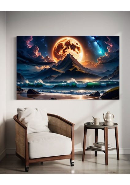 Sanatsal Manzara Iv Ev Duvar Salon Güzellik Salonu Ofis Dükkan Dekarasyon Kanvas Tablo