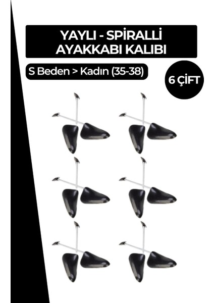 6 Çift Yaylı Ayakkabı Kalıbı 35-38 Kadın