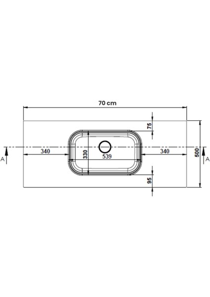 Pure Etajerli 70X50 Antrasit Granit Banyo Lavabosu fiyatları