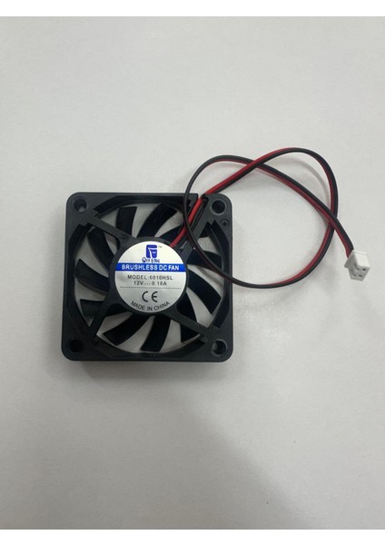 12 Volt 6 cm 2 Pinli Fan 6X6X1 cm 12 Colt Fan