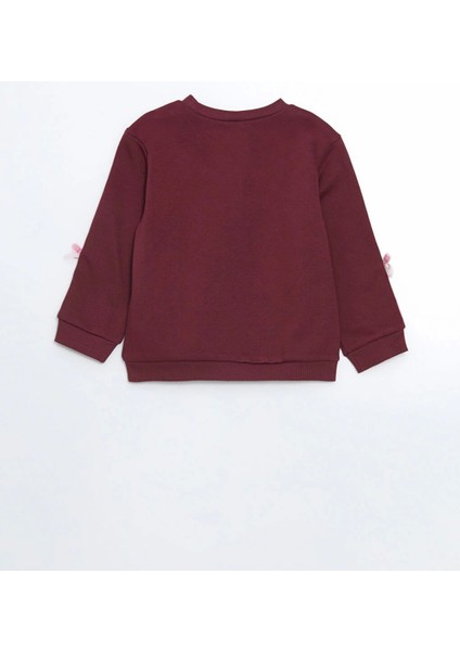 Lcw Kids Bordo Bisiklet Yaka Baskılı Kız Çocuk Eşofman Takım modelleri