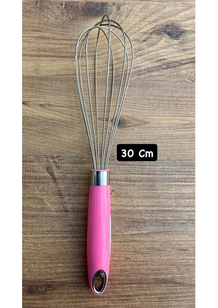 Paslanmaz Çelik Metal Çırpma Teli – Yumurta, Kek ve Hamur Karıştırma Mutfak Aleti 30 cm