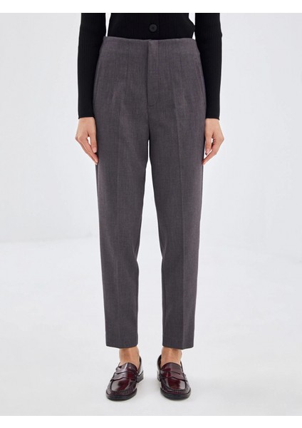 Lcw Vision Gri Kadın Havuç Kesim Düz Pantolon modelleri