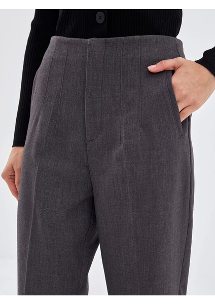 Lcw Vision Gri Kadın Havuç Kesim Düz Pantolon fırsatları