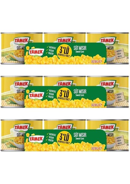 Mısır Konservesi 3X210 gr x 3 Adet