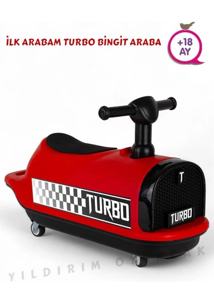 Kırmızı Ilk Arabam Turbo Bingit - Çocuklar Için Eğlence Dolu Araba Oyuncağı