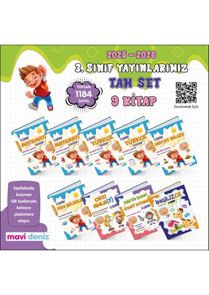 Mavi Deniz 2026 2. Sınıf Tüm Dersler Tam Seti 9 Kitap