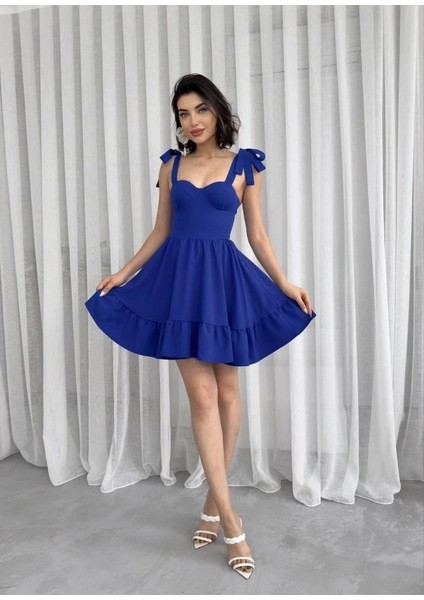 Ip Askılı Bağlamalı Atlas Elbise fırsatları