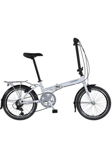 2036 Foldıng Katlanır Bisiklet V 20 Jant 6 Vites Whıte Silver Red