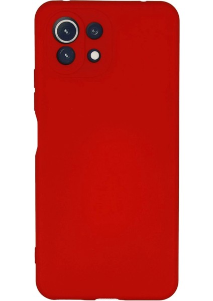 Newface Xiaomi Mi 11 Lite Kılıf Nano Içi Kadife Silikon - Kırmızı