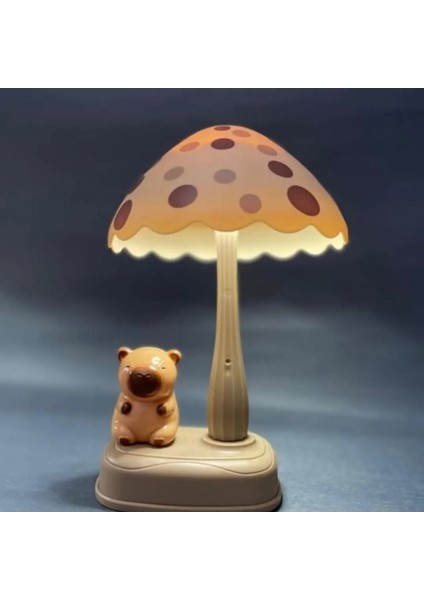 Kapibara LED USB Çocuk Gece Lambası – Mantar Tasarımlı, Şarjlı fiyatları