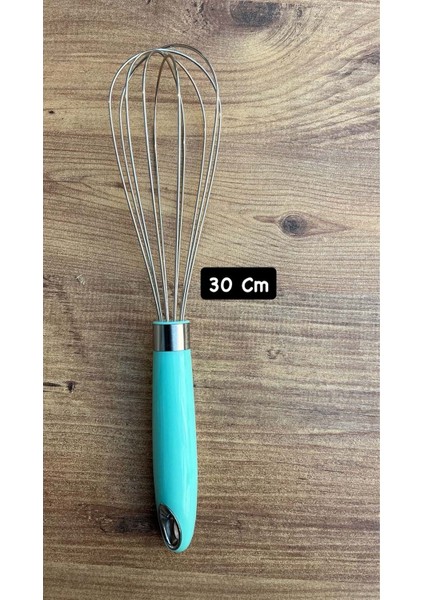 Paslanmaz Çelik Metal Çırpma Teli – Yumurta, Kek ve Hamur Karıştırma Mutfak Aleti 30 cm