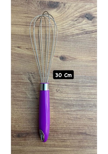 Paslanmaz Çelik Metal Çırpma Teli – Yumurta, Kek ve Hamur Karıştırma Mutfak Aleti 30 cm