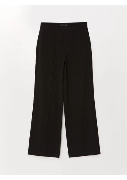 Lcw Vision Siyah Standart Fit Düz Geniş Paça Kadın Pantolon indirimleri