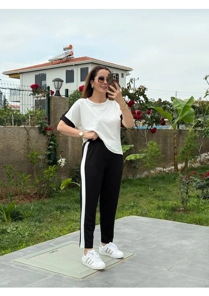 Kadın Modal Dokulu Kumaş Yanı Şeritli Takım fırsatları