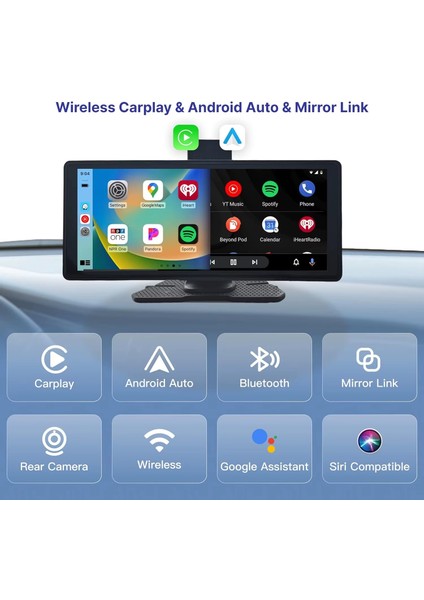 4K 10.2 Inç Carplay Android Auto Uyumlu Çift Kameralı Araç Multimedya Ekran indirimleri