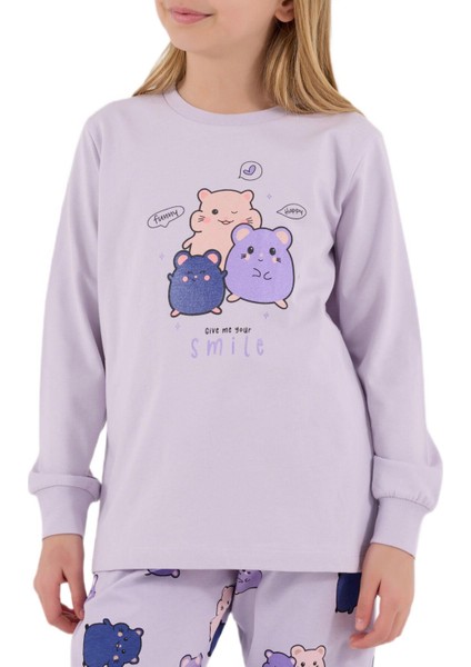 Roly Poly Kız Çocuk Lila Pijama Takımı 3705-2 modelleri