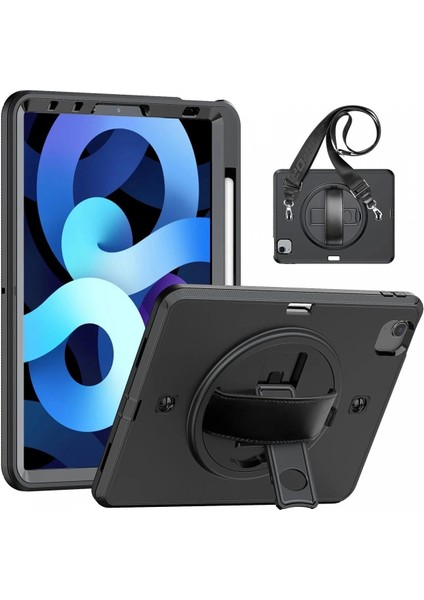 Newface iPad Pro 11 (2020) Kılıf Strap-C Otterbox Tablet Kapak - Siyah