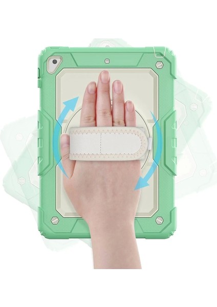 Newface iPad 5 Air 9.7 Kılıf Strap New Tablet Kapak - Yeşil modelleri