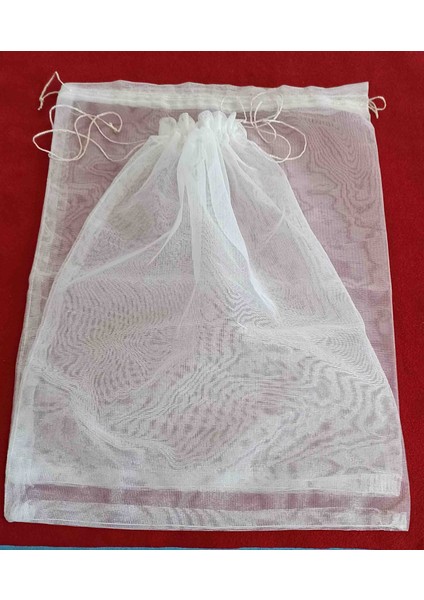 Düz Tül Kese 32*41 cm Ebatında 5 Adet Hediyelik Bohçalık Çeyizlik fırsatları