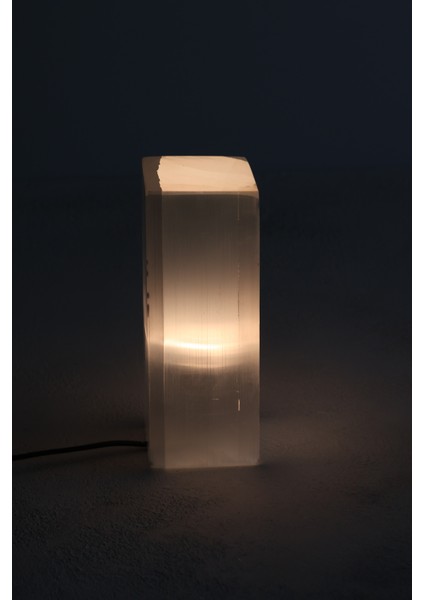 Selenit Doğal Taş Diktörtgen Lamba indirimleri