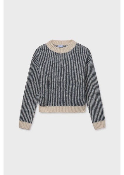 Kız Çocuk Çizgili Triko Kazak – Yeşil fiyatları