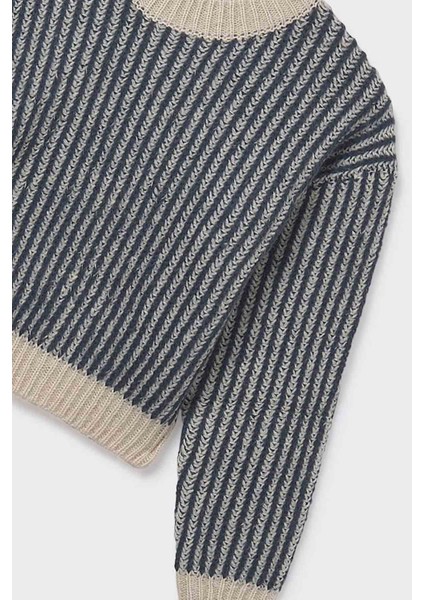 Kız Çocuk Çizgili Triko Kazak – Yeşil fırsatları