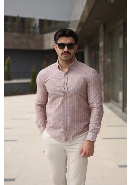 Erkek Çizgi Desenli Gömlek fırsatları