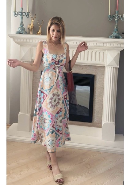 Fuşya Önden Bağlama Detaylı Elbise fiyatları