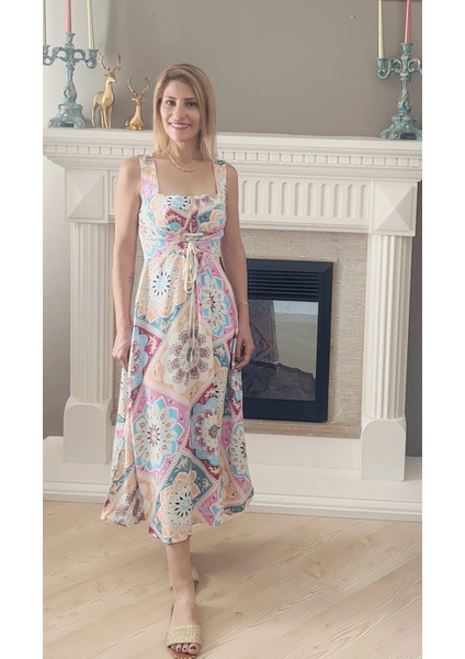 Fuşya Önden Bağlama Detaylı Elbise fırsatları