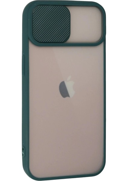 Newface iPhone 13 Kılıf Palm Buzlu Kamera Sürgülü Silikon - Yeşil fiyatları