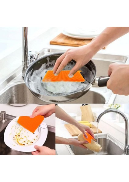 Yeni Nesil Silikon Bulaşık Süngeri - 5'li modelleri