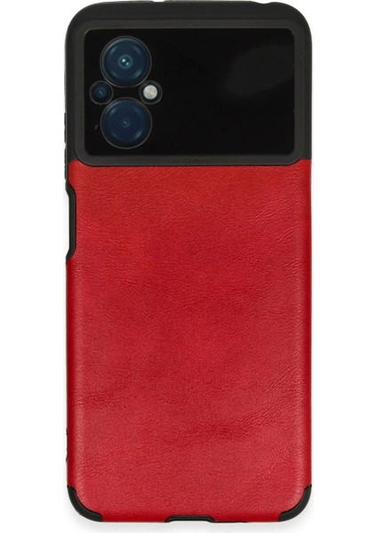 Newface Xiaomi Poco M5 Kılıf Loop Deri Silikon - Kırmızı
