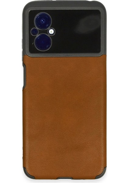 Newface Xiaomi Poco M5 Kılıf Loop Deri Silikon - Kahverengi