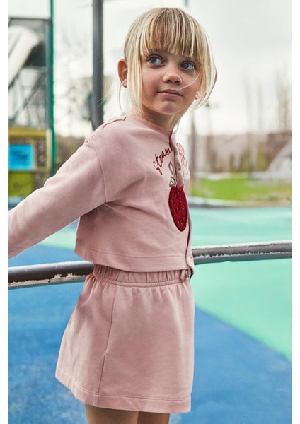 Kız Çocuk Sweatshirt Elbise – Pembe