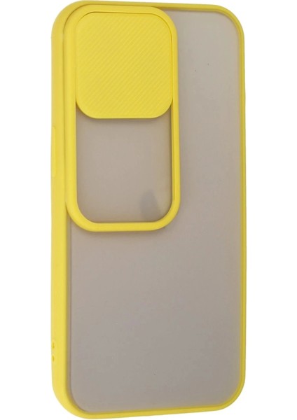 Newface iPhone 13 Pro Kılıf Palm Buzlu Kamera Sürgülü Silikon - Sarı fiyatları