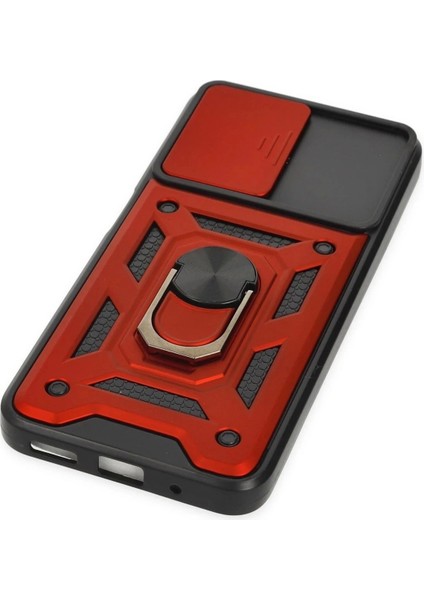 Newface Xiaomi Poco M5 Kılıf Pars Lens Yüzüklü Silikon - Kırmızı indirimleri