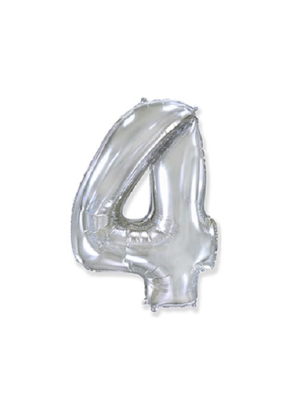 4 Rakamı Altın Folyo Balon 34 Inch 86 Adet