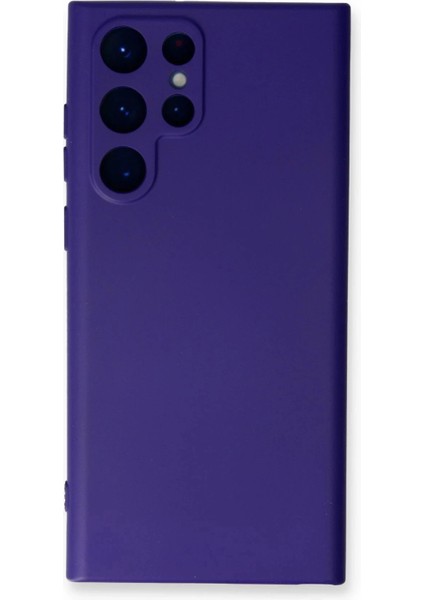 Newface Samsung Galaxy S23 Ultra Kılıf Nano Içi Kadife Silikon - Mor