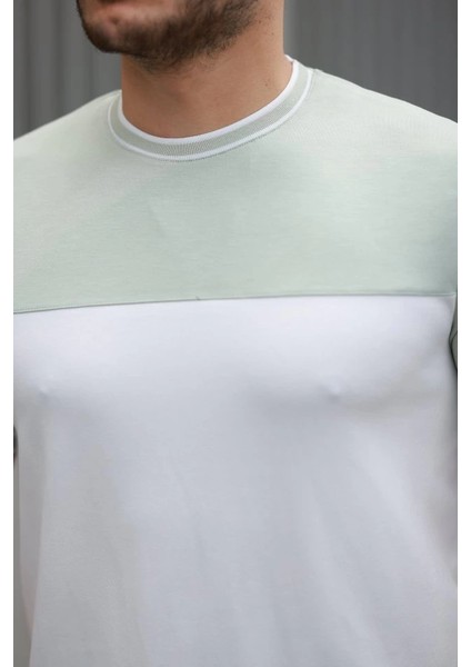 Erkek Parçalı Renk Kısa Kollu Tişört modelleri