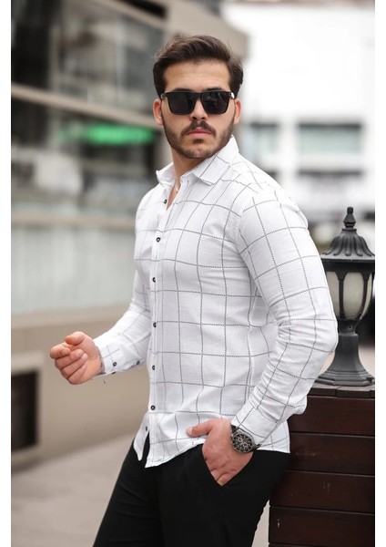 Erkek Kare Desenli Gömlek modelleri